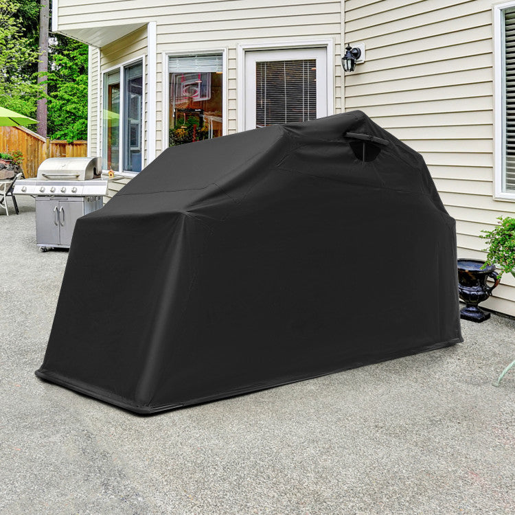 Outdoor Motorcycle Carport Shelter Waterproof Motorbike Storage Tent with Cover and Window