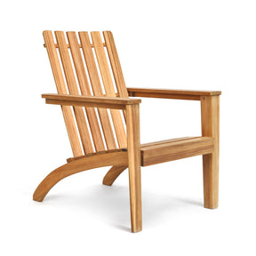 Outdoor Patio Acacia Wood Adirondack Lounge Armchair Frog Chair