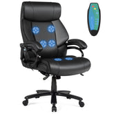 PU Leather Adjustable Massage Office Chair with Thick Foam Cushion for Home and Office
