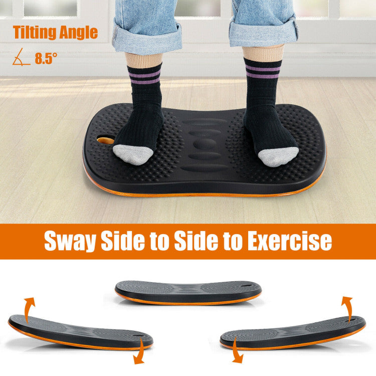 Portable Anti-Fatigue Balance Board with Raised Massage Points for Office