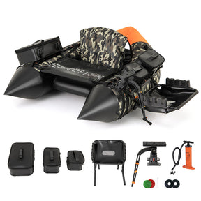 Portable Fishing Boat with 3 Detachable Storage Boxes and Accessories