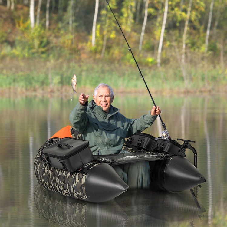 Portable Fishing Boat with 3 Detachable Storage Boxes and Accessories