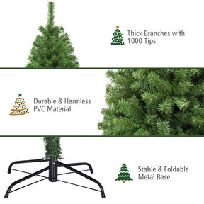 6/7.5/9 Feet Premium Artificial Hinged PVC Christmas Tree with Metal Stand