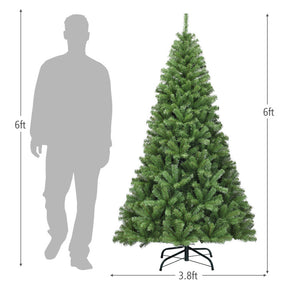 6/7.5/9 Feet Premium Artificial Hinged PVC Christmas Tree with Metal Stand