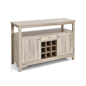 Server Buffet Sideboard with Wine Rack and Open Shelf for Kitchen, Living Room, or Restaurant