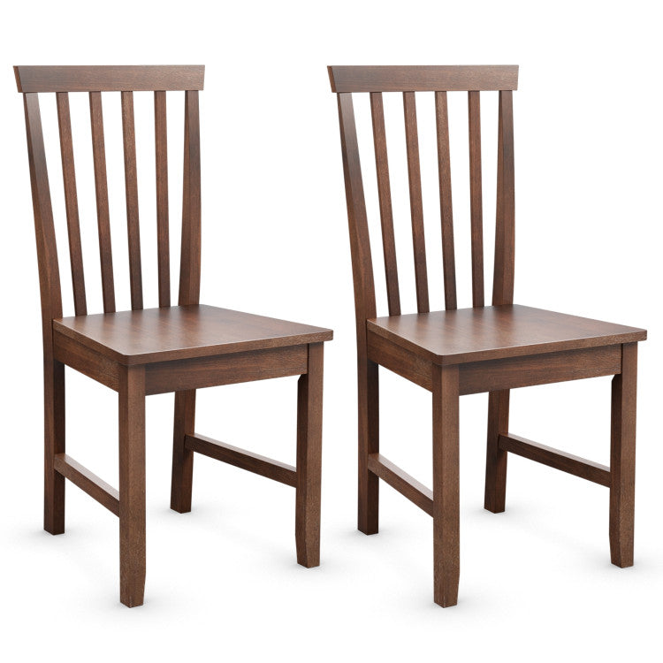 Set of 2 Solid Wooden Dining Chairs for the Dining Room and Cafe