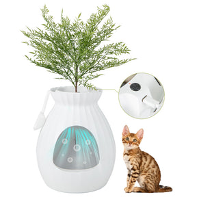 Hikidspace Smart Plant Cat Litter Box with Electronic Odor Removal and Sterilization