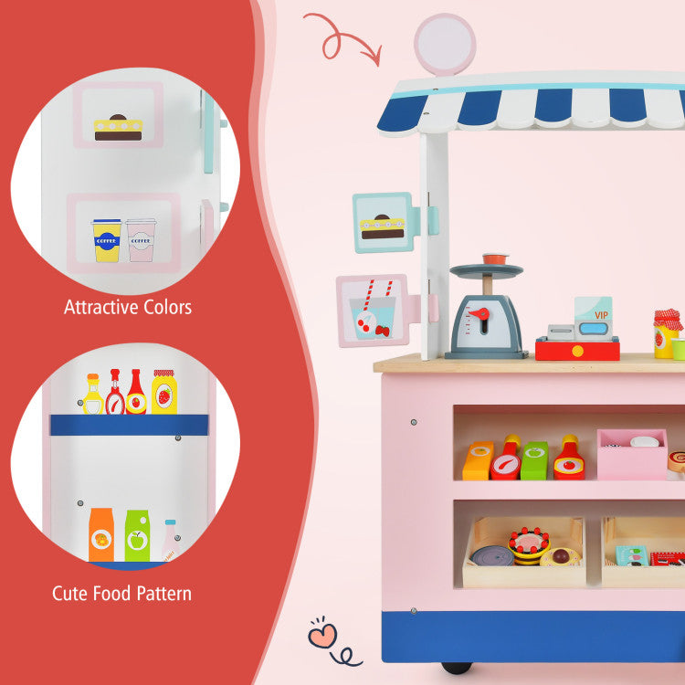 Toy Cart Play Set with POS Machine and Lovely Scale for Toddlers Gift