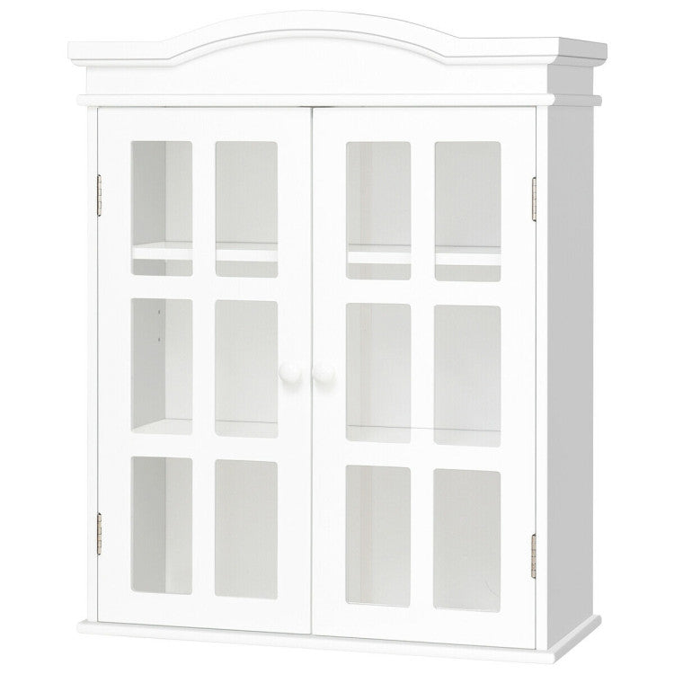 Wall-Mount Double Doors Storage Cabinet for Bathroom and Living Room