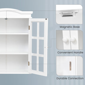 Wall-Mount Double Doors Storage Cabinet for Bathroom and Living Room