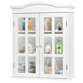 Wall-Mount Double Doors Storage Cabinet for Bathroom and Living Room