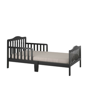 Wood Kids Toddler Bed Frame with Two Side Safety Guardrails for Rooms and Kindergarten