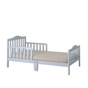 Wood Kids Toddler Bed Frame with Two Side Safety Guardrails for Rooms and Kindergarten