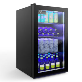 120 Can Beverage Mini Refrigerator Wine Coolers with Adjustable Storage Shelves