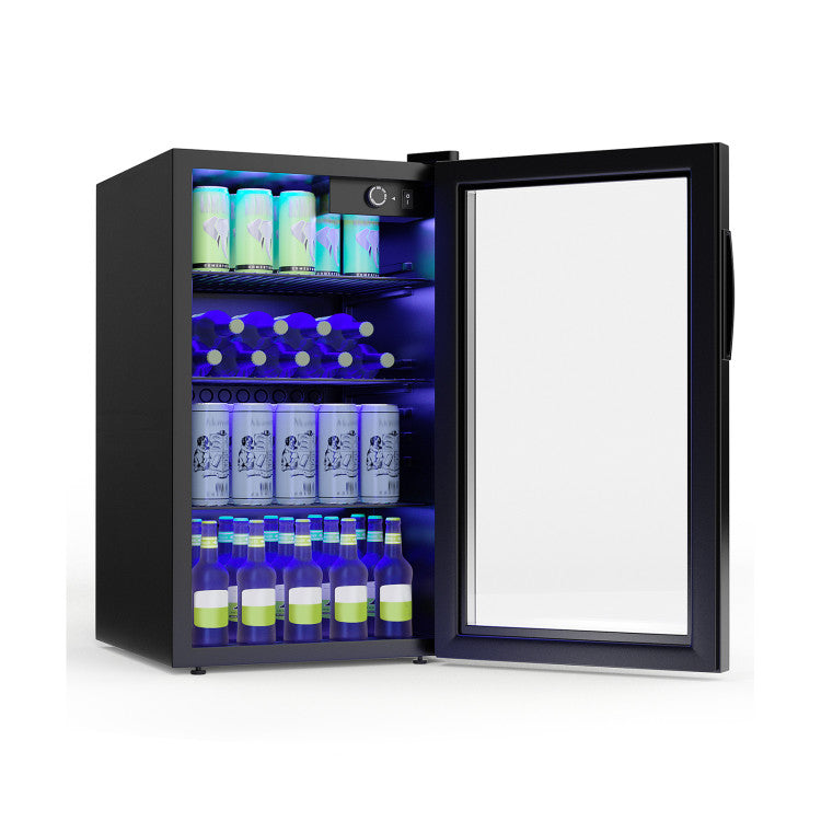 120 Can Beverage Mini Refrigerator Wine Coolers with Adjustable Storage Shelves