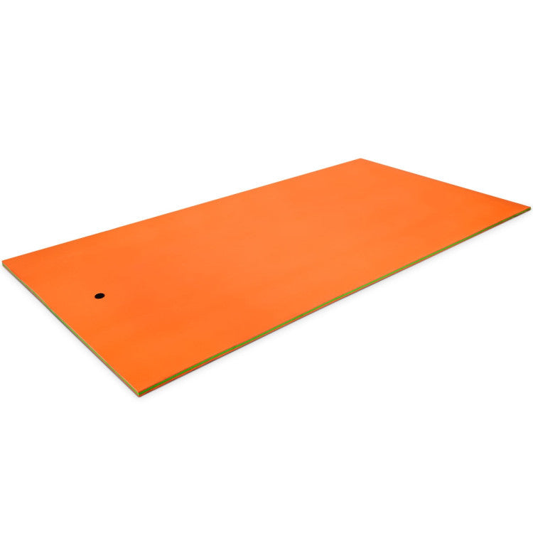 12 x 6 Feet 3 Layer Floating Water Pad Foam Mat for Water Activities