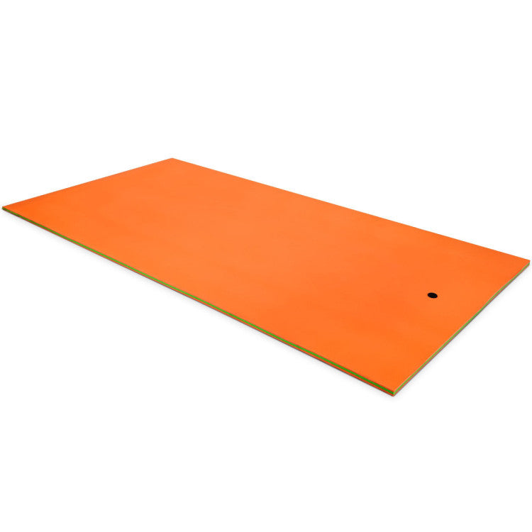 12 x 6 Feet 3 Layer Floating Water Pad Foam Mat for Water Activities