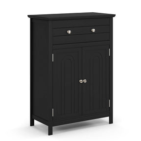 2-Door Freestanding Bathroom Cabinet with Drawer and Adjustable Shelf for Living Room, Entryway, Kitchen