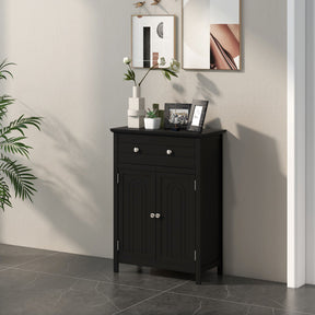 2-Door Freestanding Bathroom Cabinet with Drawer and Adjustable Shelf for Living Room, Entryway, Kitchen