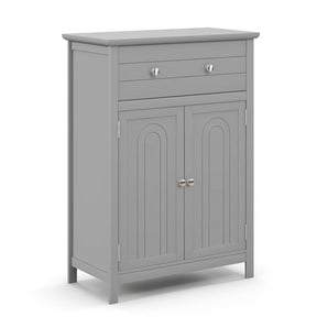 2-Door Freestanding Bathroom Cabinet with Drawer and Adjustable Shelf for Living Room, Entryway, Kitchen