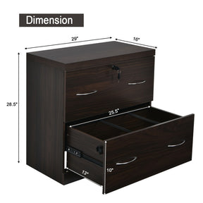 4-Drawer File Cabinet with Adjustable Hinging Bar for Home Office