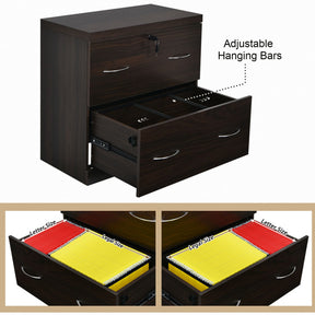 4-Drawer File Cabinet with Adjustable Hinging Bar for Home Office