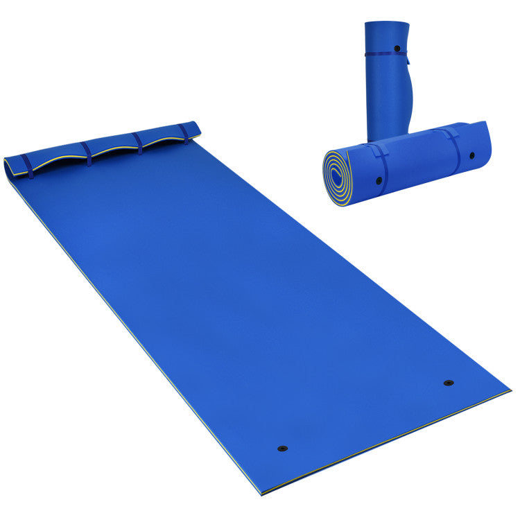 3 Layer Water Pad Foam Mat with Bungee Tethers for Water Parks and Swimming Pools