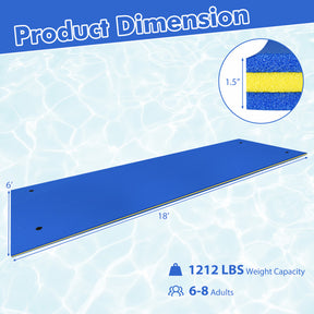 3 Layer Water Pad Foam Mat with Bungee Tethers for Water Parks and Swimming Pools