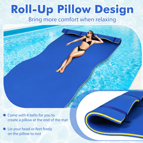 3 Layer Water Pad Foam Mat with Bungee Tethers for Water Parks and Swimming Pools