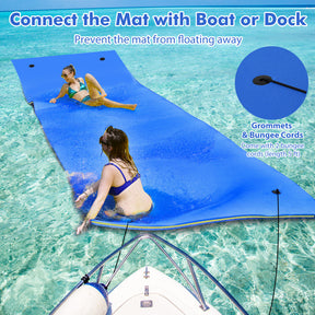 3 Layer Water Pad Foam Mat with Bungee Tethers for Water Parks and Swimming Pools