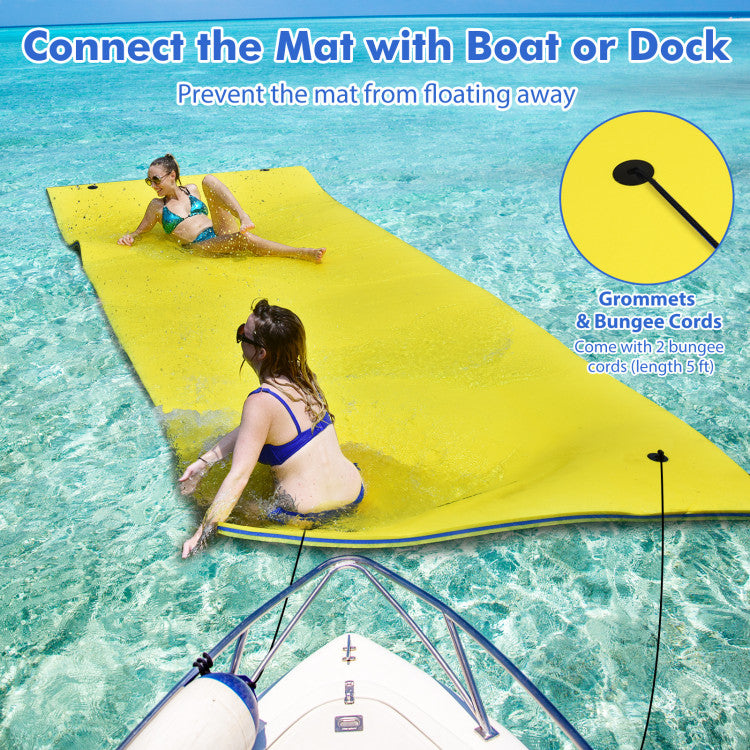 9 x 6 feet 3 Layer Foam Water Pad Floating Mat for Water Park and Lake