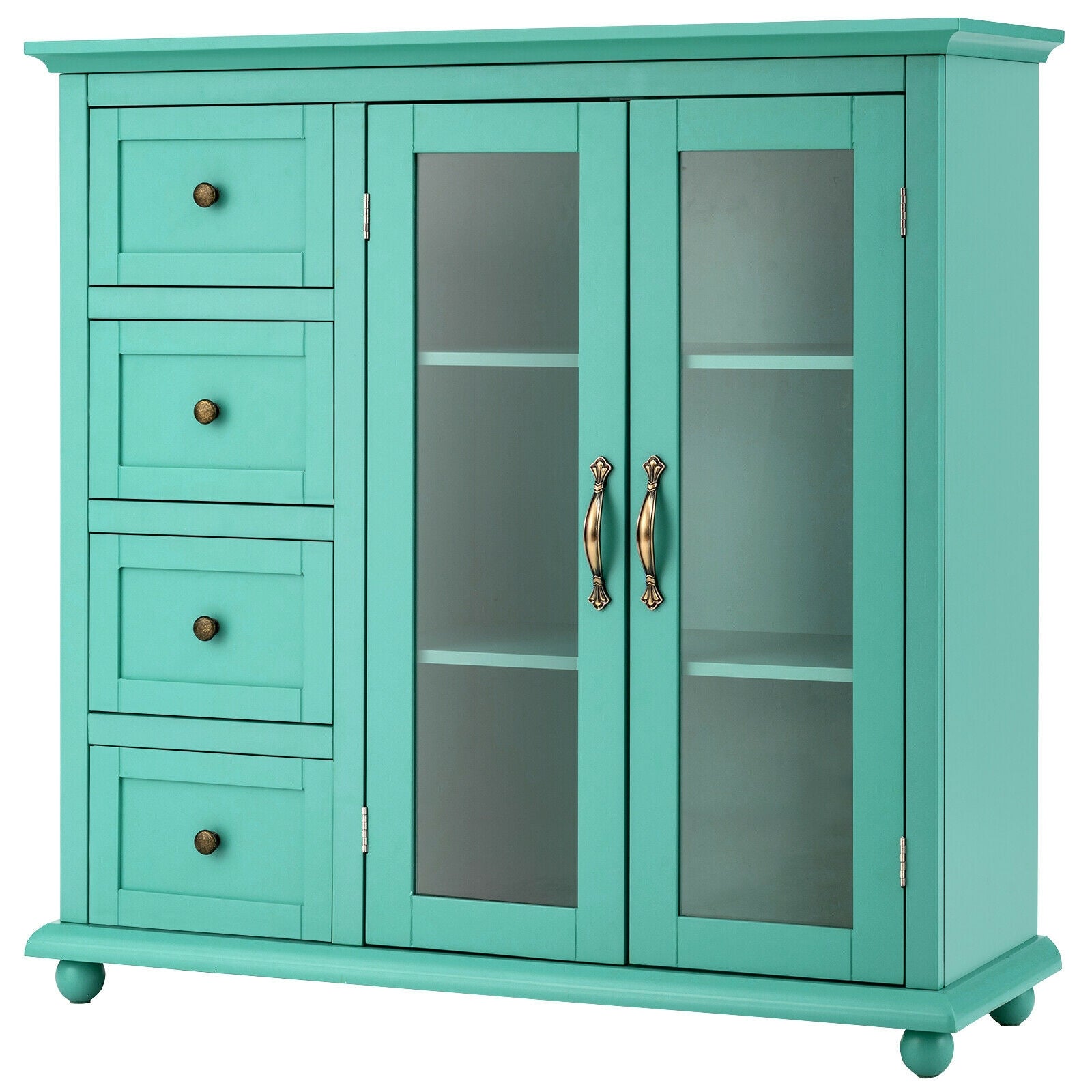 Buffet Sideboard Table Kitchen Storage Cabinet with Drawers and Doors for Entryway