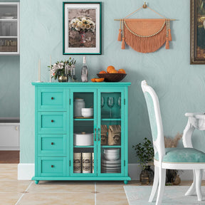 Buffet Sideboard Table Kitchen Storage Cabinet with Drawers and Doors for Entryway