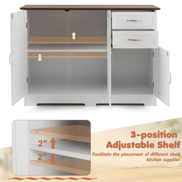 Buffet Sideboards Storage Cabinet with 2-Door Cabinet and 2 Drawers