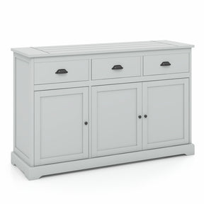 Sideboard Buffet Storage Cabinet with Adjustable Shelves and 3 Drawers