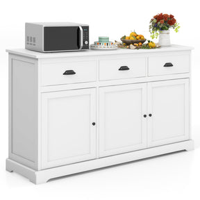 Sideboard Buffet Storage Cabinet with Adjustable Shelves and 3 Drawers