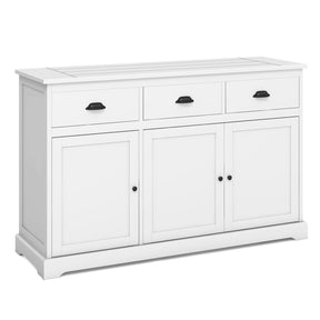 Sideboard Buffet Storage Cabinet with Adjustable Shelves and 3 Drawers