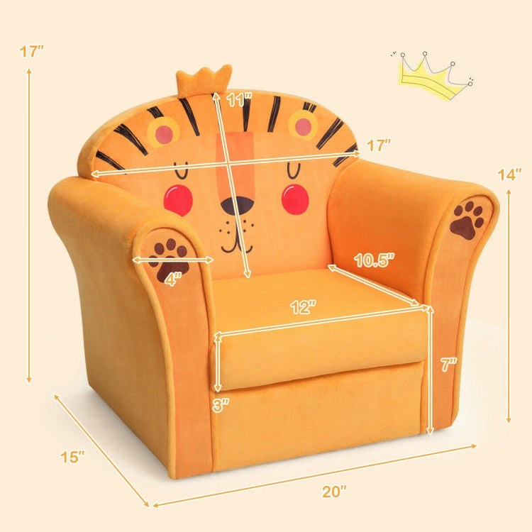 Kids Armrest Lion Upholstered Sofa with ASTM and CPSIA