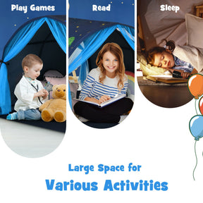 Kids Galaxy Starry Sky Dream Portable Kids Bed Play Tent with Double Net Curtain