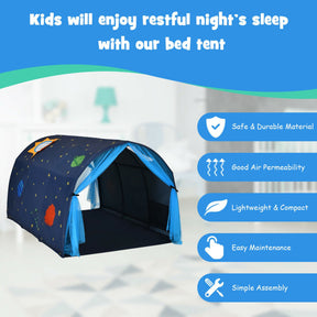 Kids Galaxy Starry Sky Dream Portable Kids Bed Play Tent with Double Net Curtain