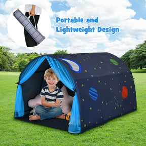 Kids Galaxy Starry Sky Dream Portable Kids Bed Play Tent with Double Net Curtain