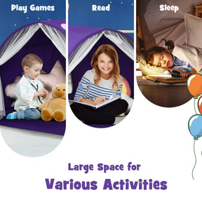 Kids Galaxy Starry Sky Dream Portable Kids Bed Play Tent with Double Net Curtain