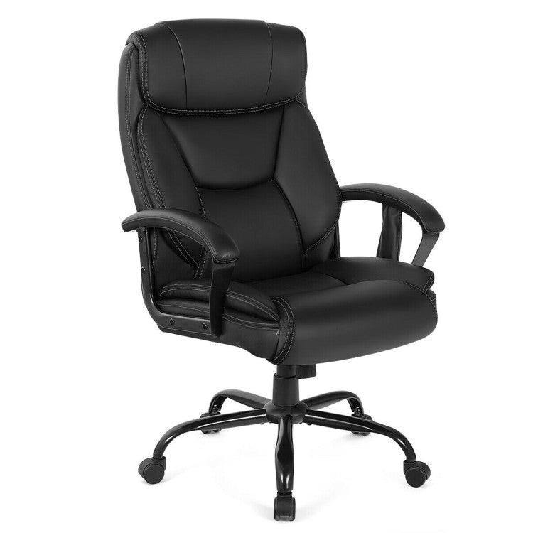 Massage Executive Office Chair with 6 Vibrating Points and Adjustable Height