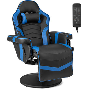 Massage Gaming Recliner Chair with Adjustable Height and 8 Modes