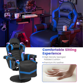 Massage Gaming Recliner Chair with Adjustable Height and 8 Modes