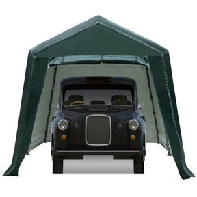 Outdoor Carport Shed with Sidewalls and Waterproof Ripstop Cover