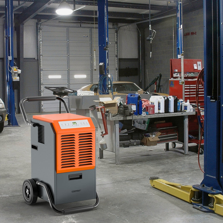 Portable Commercial Dehumidifier with Water Tank and Drainage Pipe