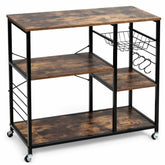 Industrial Kitchen Baker’s Storage Shelf with Rolling Wheels