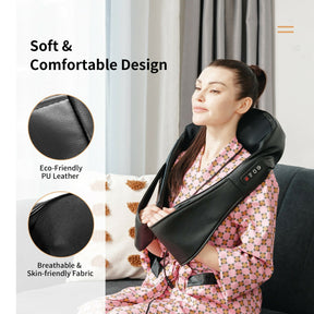 Shiatsu Neck Massager with Heat and Deep Tissue 3D-Kneading for Home and Office