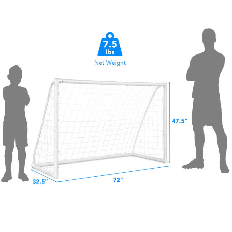 Soccer Goal with Strong UPVC Frame and High-Strength Netting